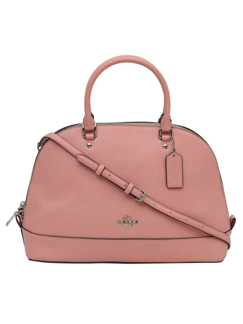 Pink Leather Medium Handbag with Strap