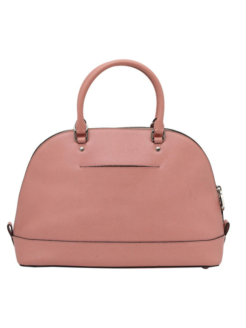 Pink Leather Medium Handbag with Strap