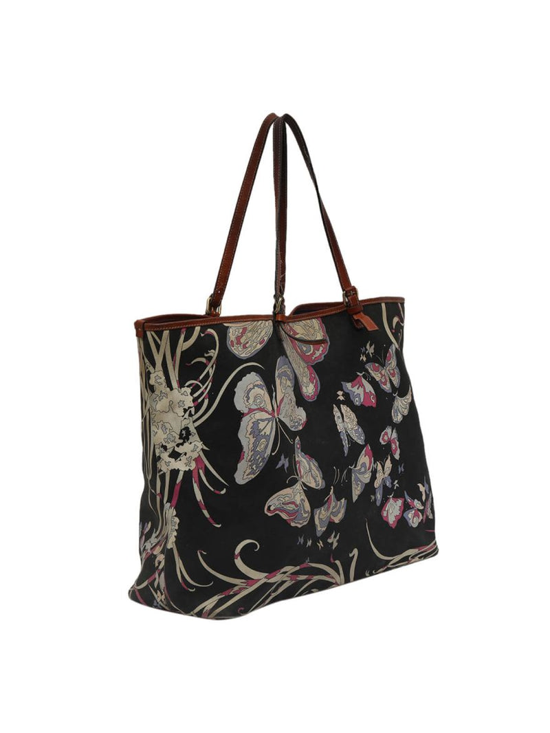 Butterfly Print Canvas Tote ag