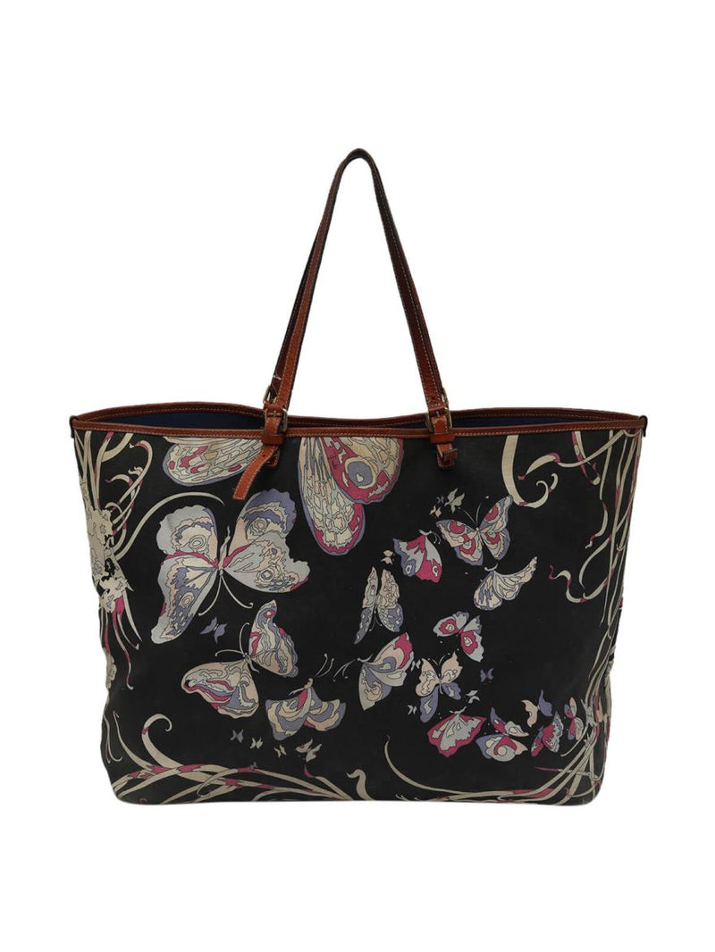 Butterfly Print Canvas Tote ag
