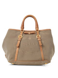 Bauletto Jacquard Brown Canvas Handbag One Size