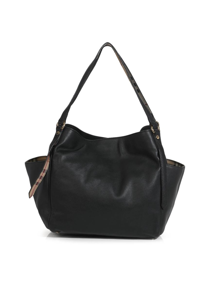 Black Leather Tote Bag