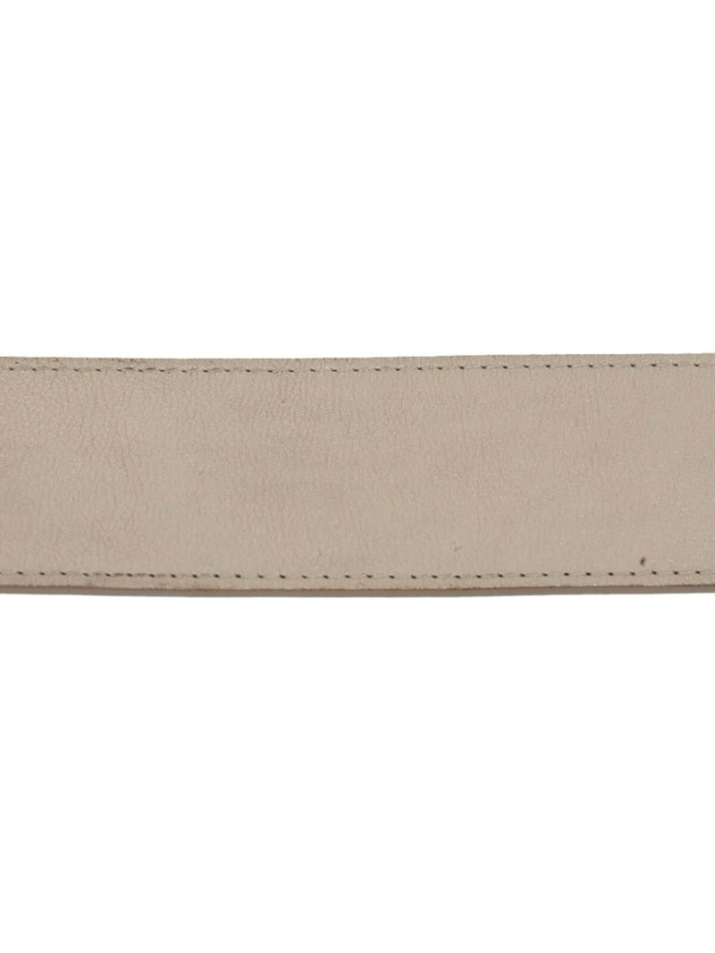 Metallic White Leather Belt For Women/Size-95