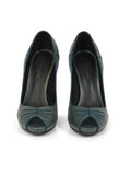 Green Peep Toe Pumps/Size-35EUR