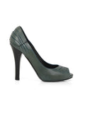 Green Peep Toe Pumps/Size-35EUR