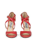 Cherry Exotic Skin Embossed Sandal/Size-36EUR