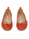 Orange Studded Ballet Flats/Size-34.5EUR