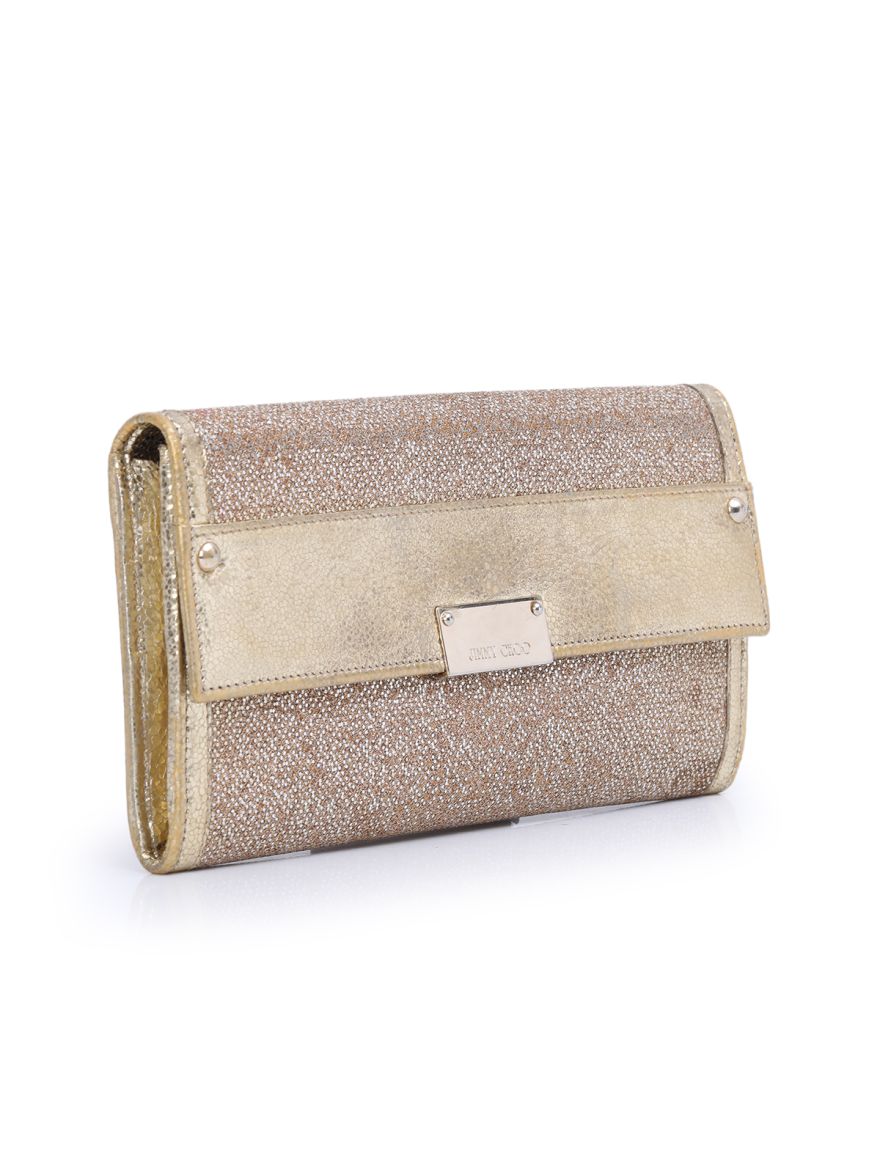 Champagne Reese Flap Clutch One Size