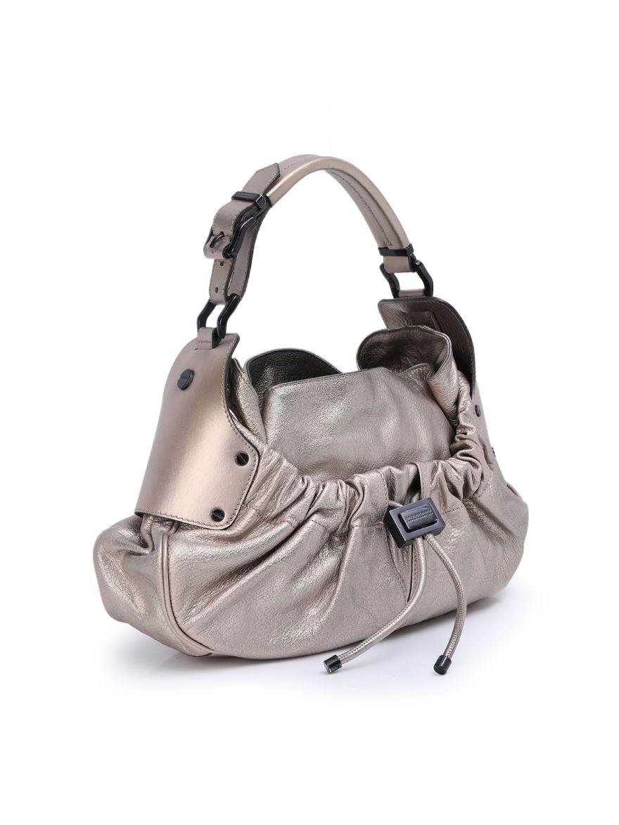 Gold Metallic Warrior Hobo Bag Medium