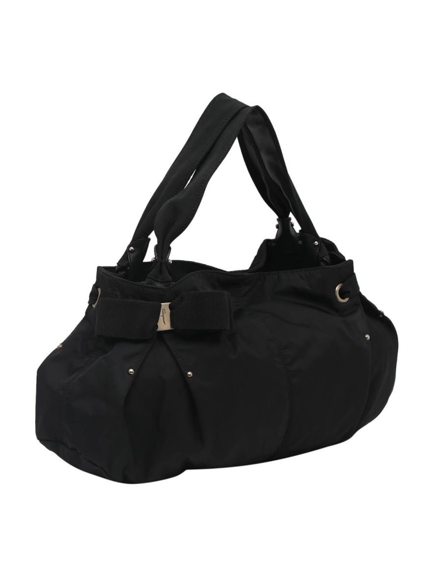 Nylon Bow Hand Bag