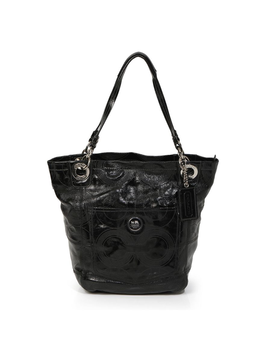 Alex Black Patent Leather Tote