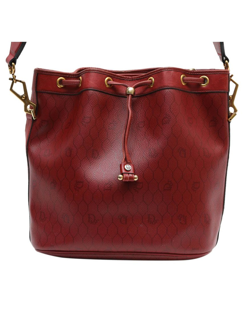 Vintage Dior Bucket Bag Honeycomb Print With Pouch &  Strap