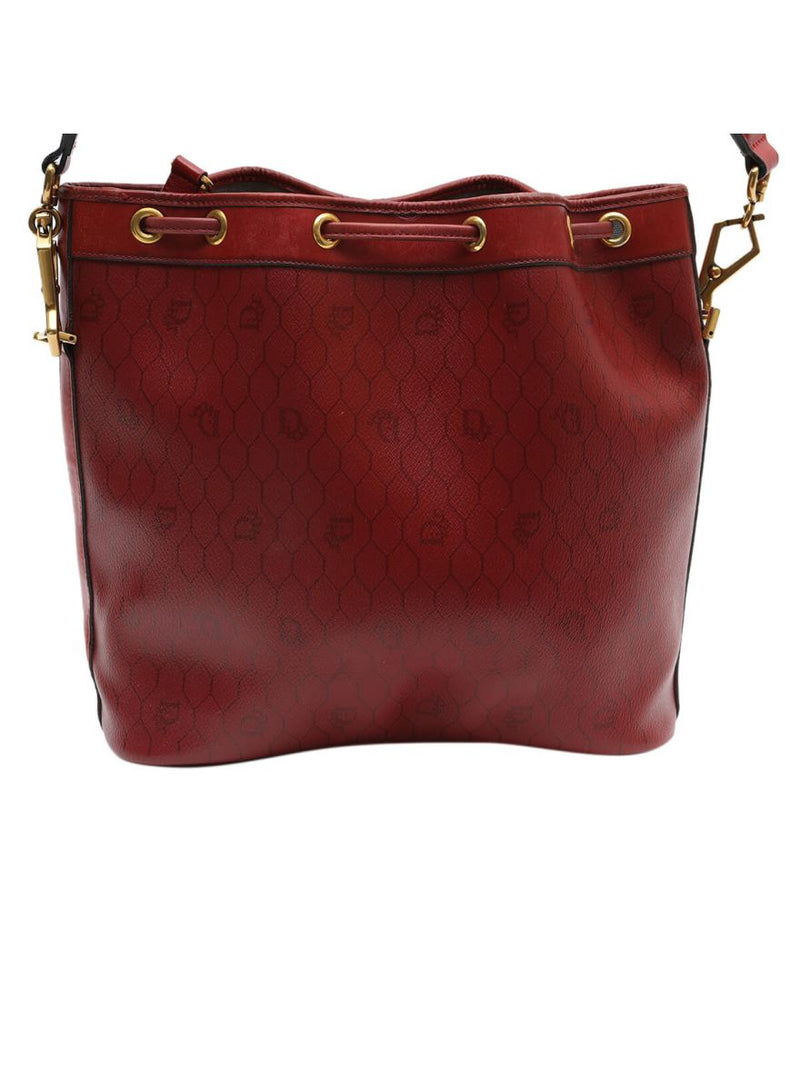 Vintage Dior Bucket Bag Honeycomb Print With Pouch &  Strap