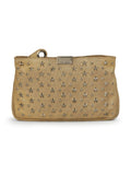 Gold Stars Studded Leather Clutch Bag One Size