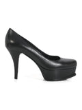 Black Leather Heels/Size-37.5EUR