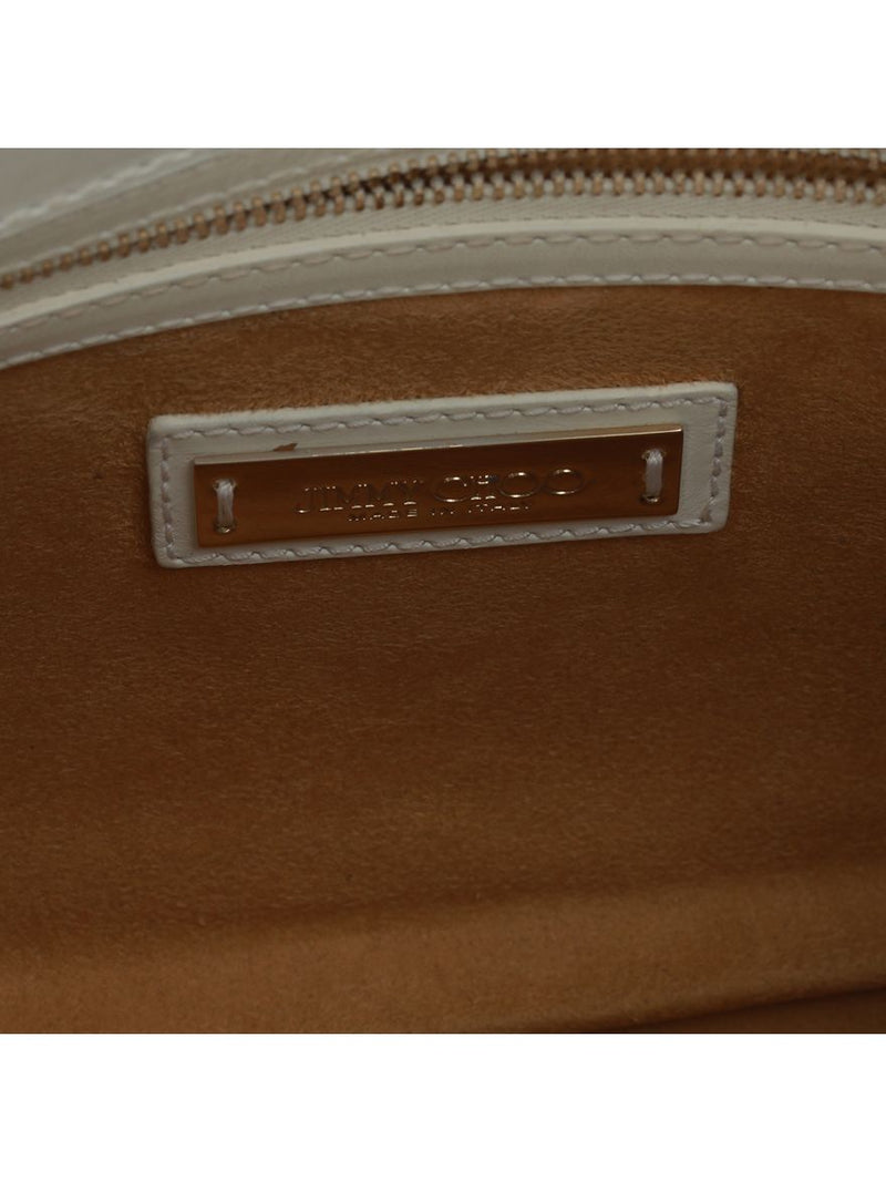 Zebra Print White Leather Bag Medium