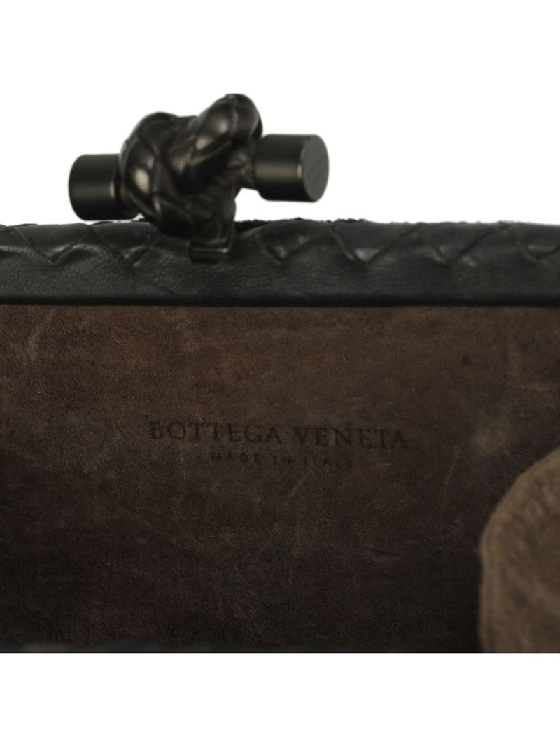 Black Knot Embroidery Knot Clutch Small