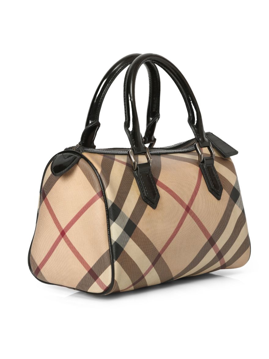 Beige/Black Nova Check Chester Boston Bag One Size