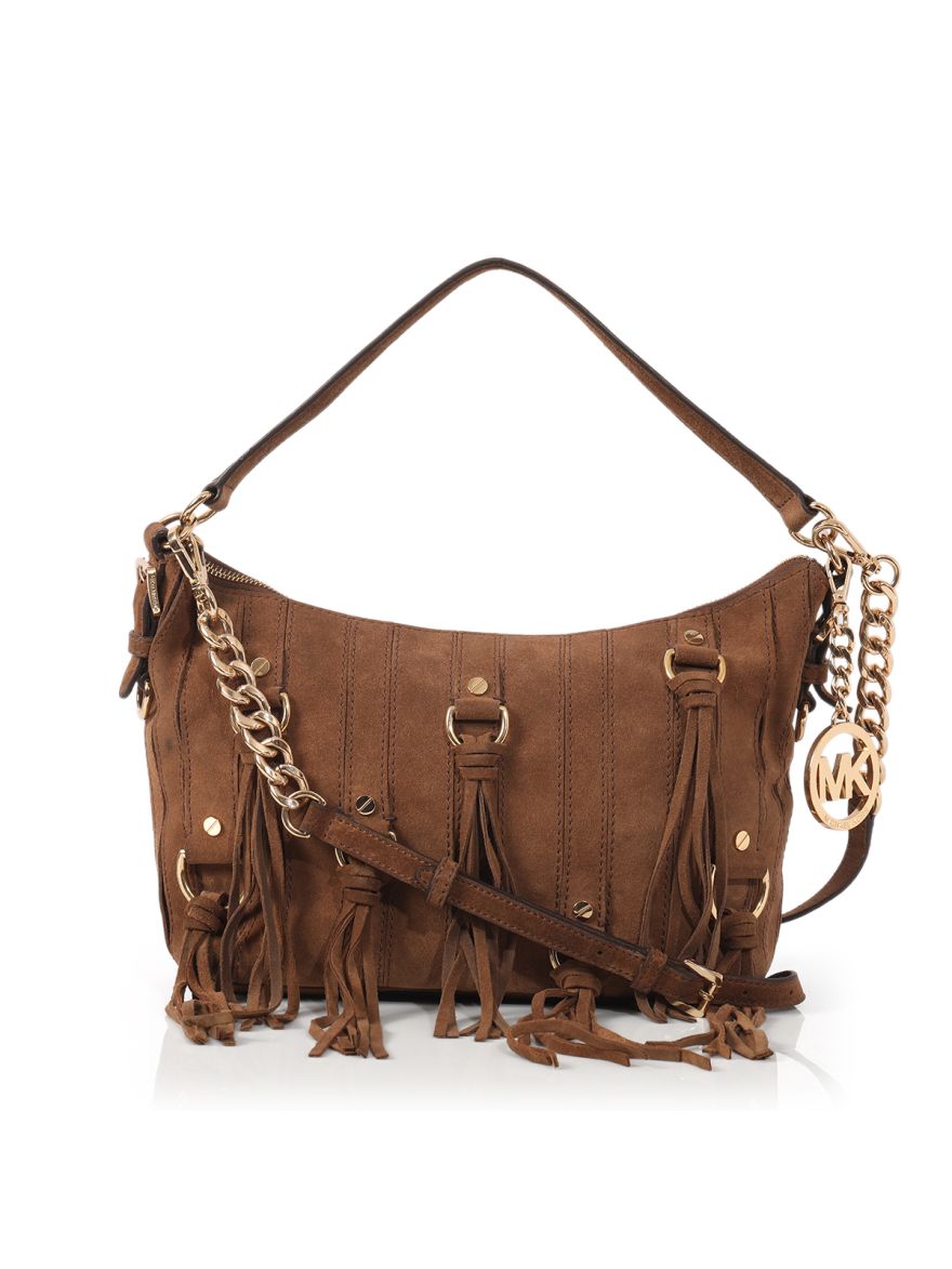 Micheal Kors Presley Suede Fringe Tassel Bag