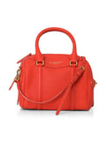 Bee Handle Leather Crossbody Red Bag Small