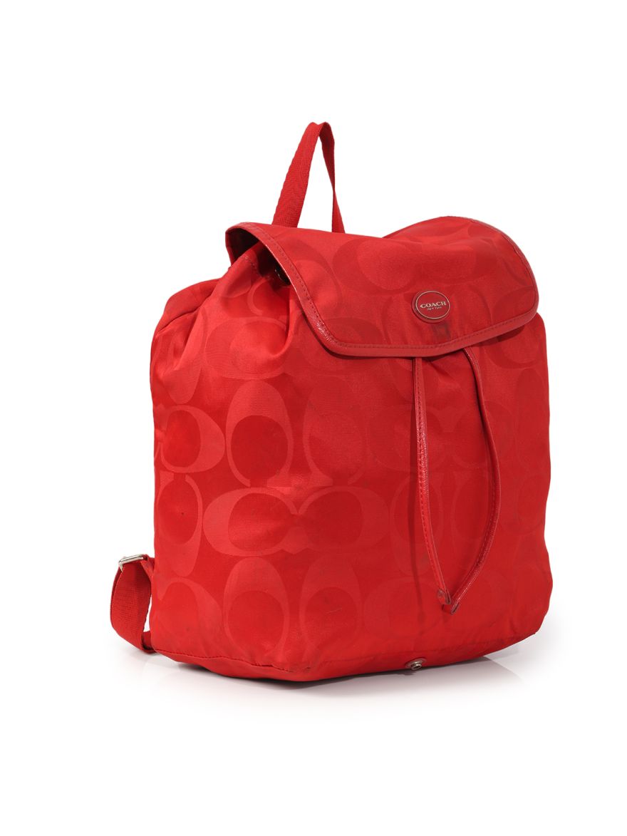 Red Signature Canvas Backpack