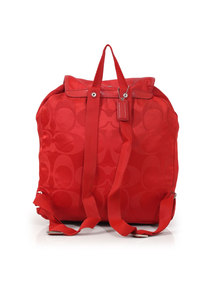 Red Signature Canvas Backpack