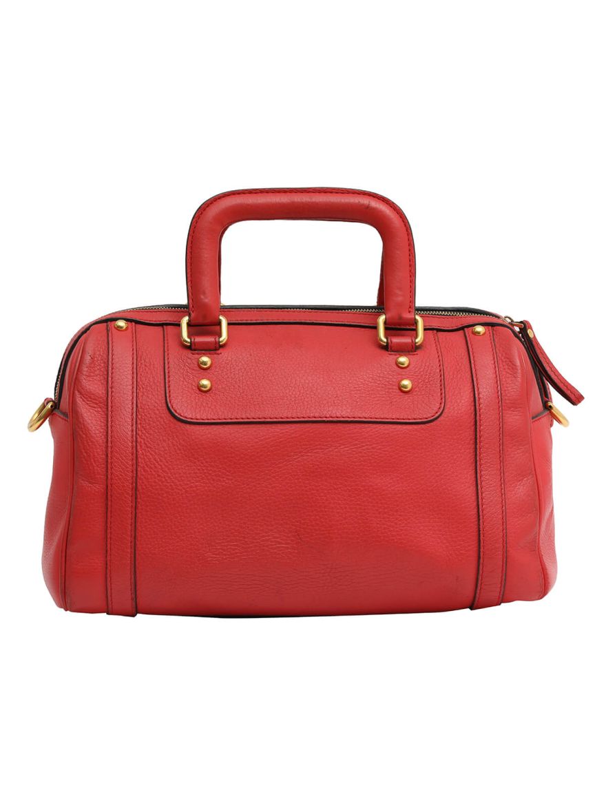 Miss Easy Way Boston Red Leather bag