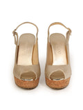 Silver Prova Cork Wedges Size: 37