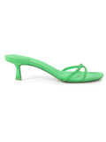 Dahlia 50 Logo-Print Sandals In Neon Kelly Size: 39