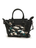 Black Applique Butterfly Mini Satchel