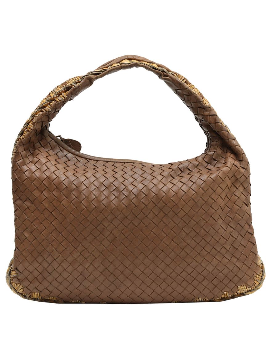 Women's Calfskin Brown Leather Medium Campana Bag?˜