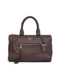 Brown Vitello Daino Leather Tote