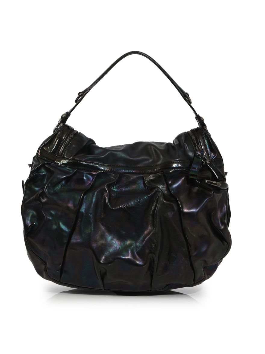 Holographic Patent Leather Icon Bit Hobo Medium