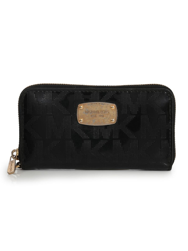 Black Patent Leather Wallet Full Size