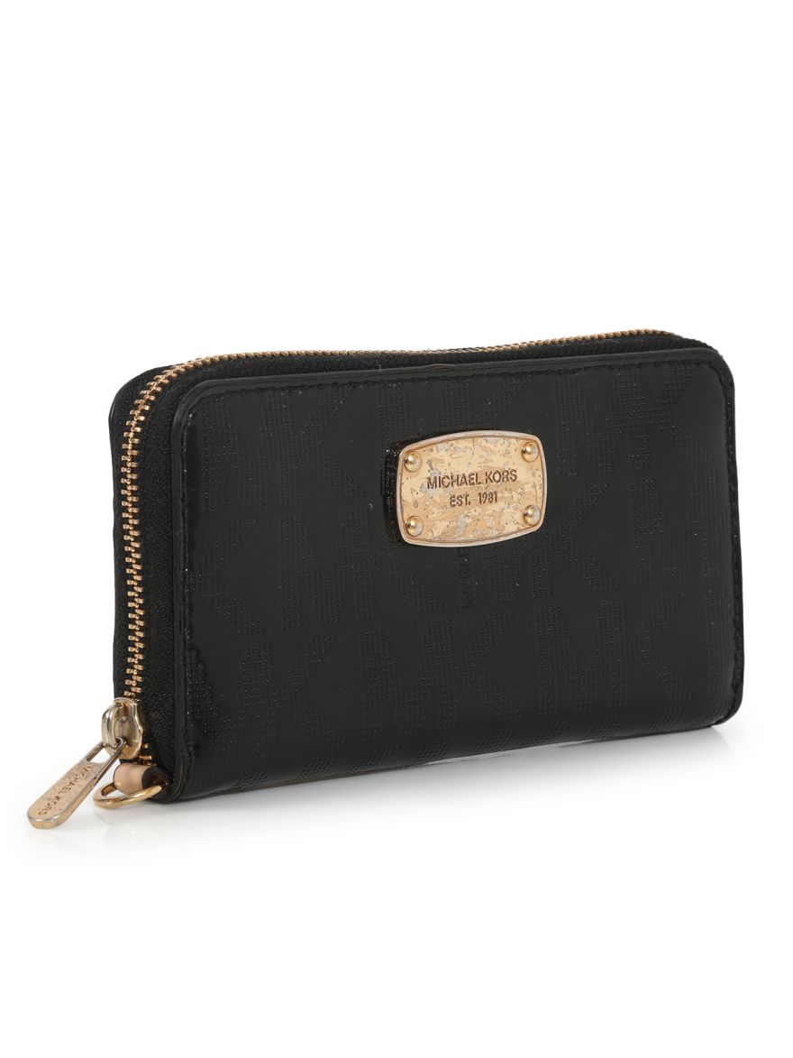 Black Patent Leather Wallet Full Size