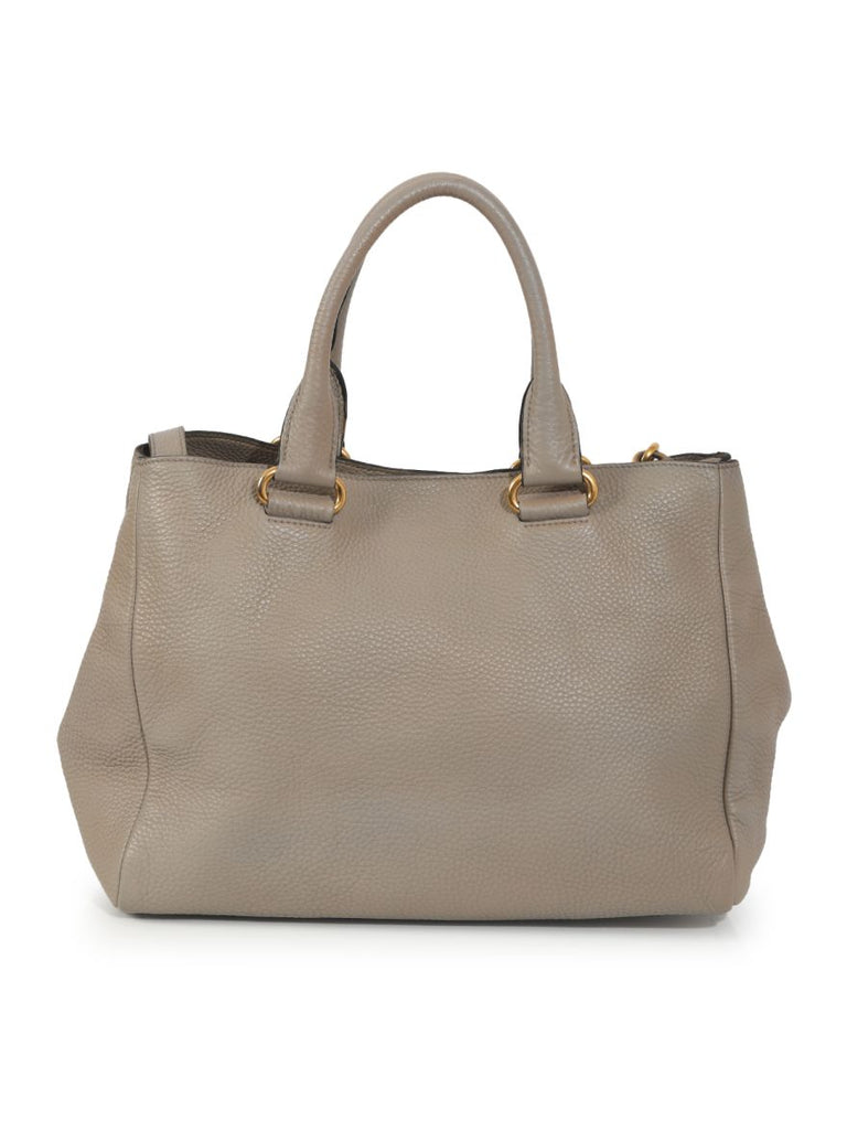 MATS　PRADA Vitello Daino 2way メタルハンドル Buy Pre-Owned, Authentic Prada Vitello Daino Front Zip Convertible