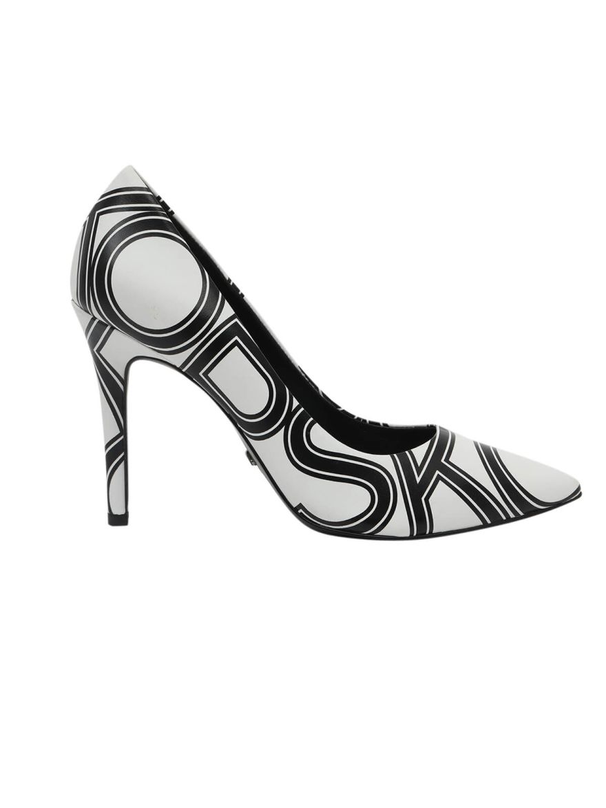 Graphic Logo White and Black Heels/Size-5.5M