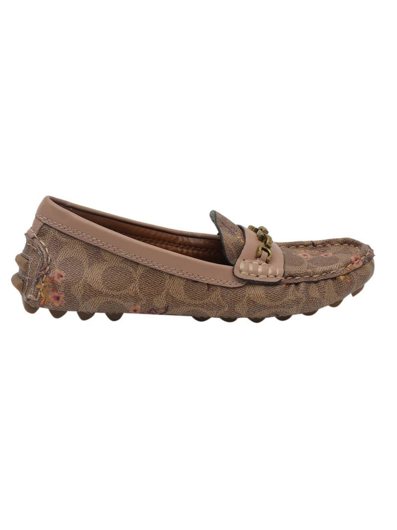 Flower Printed Women's Loafers/Size-Size- 36.5 EUR