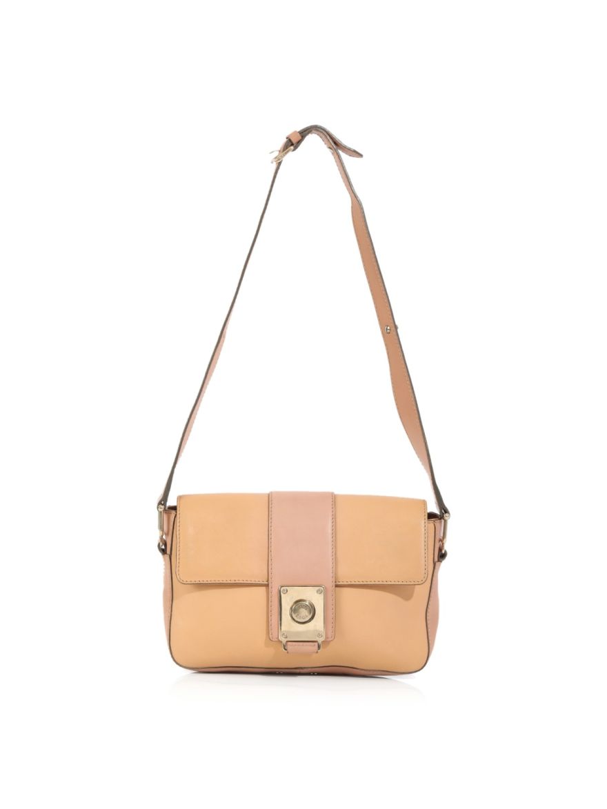 Nude Two Tone Shoulder Bag