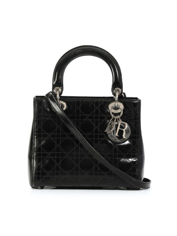Medium Patent Cannage Lady Dior Bag