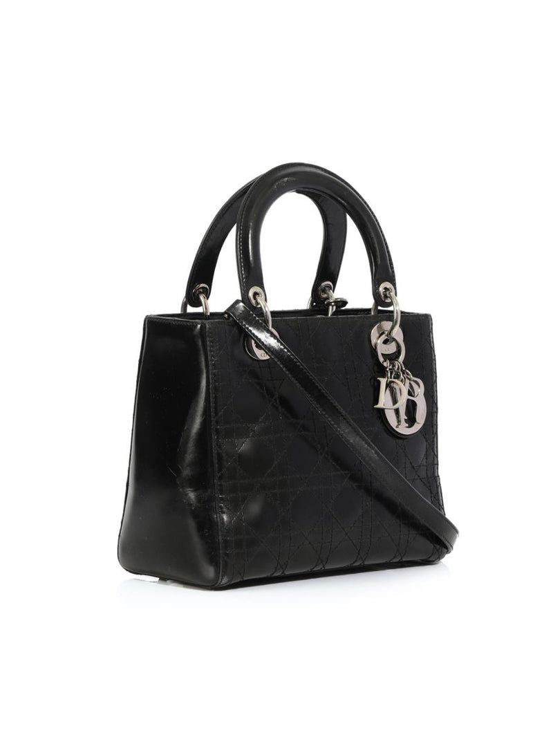 Medium Patent Cannage Lady Dior Bag
