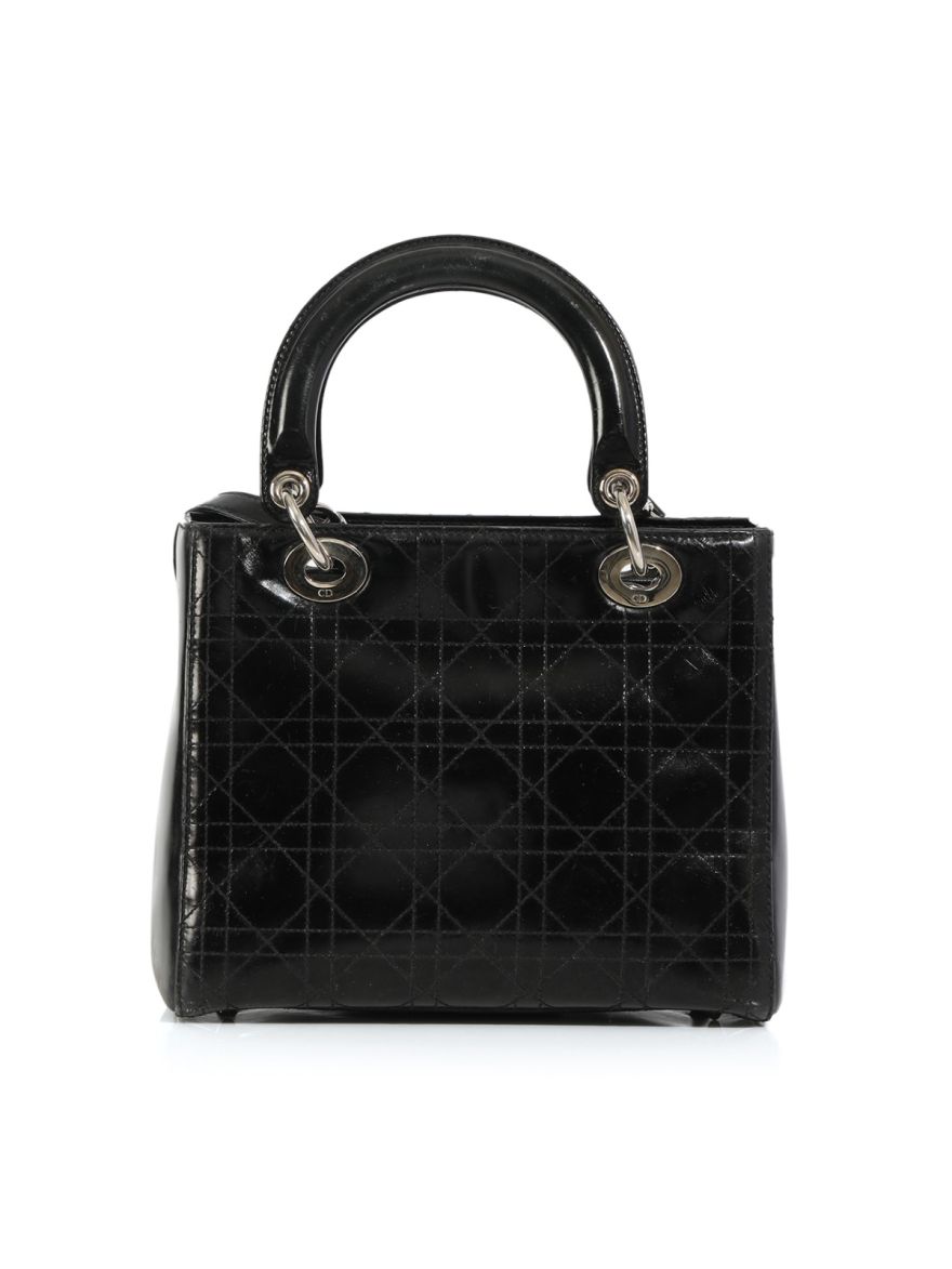 Medium Patent Cannage Lady Dior Bag