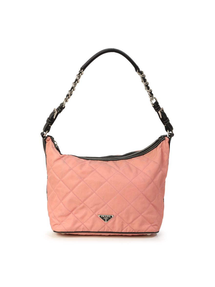 Prada Pink Tessuto Quilted Shoulder Bag