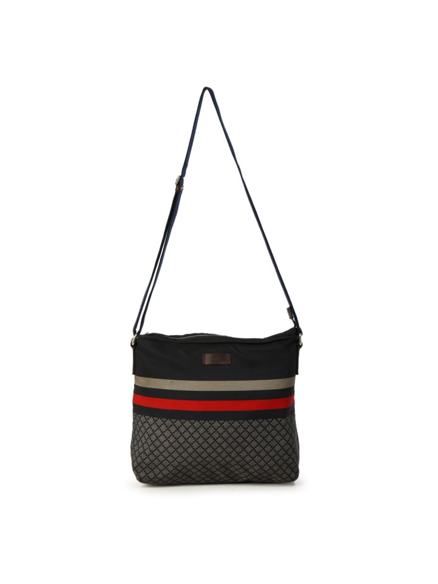 Diamante Nylon Messenger Bag