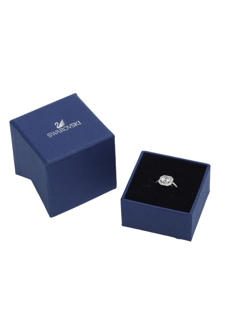 Square Cut Crystal Ring Size: 50