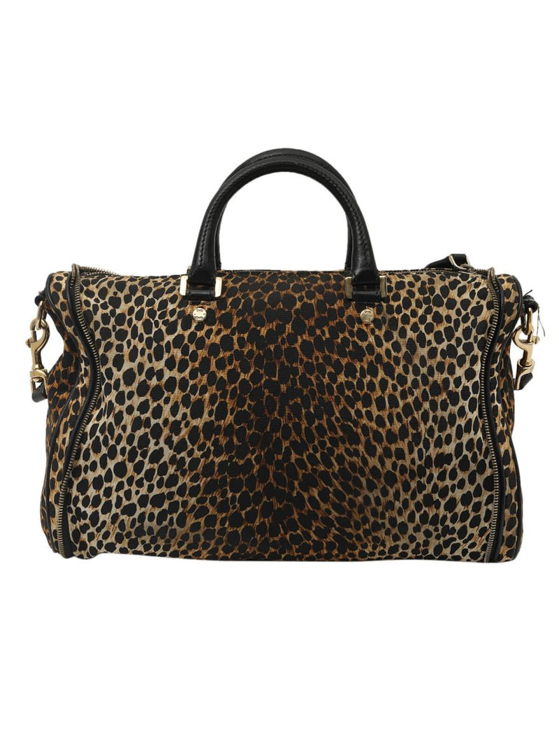 Animalier Duffel Satchel Bag with Strap, Lock & Key