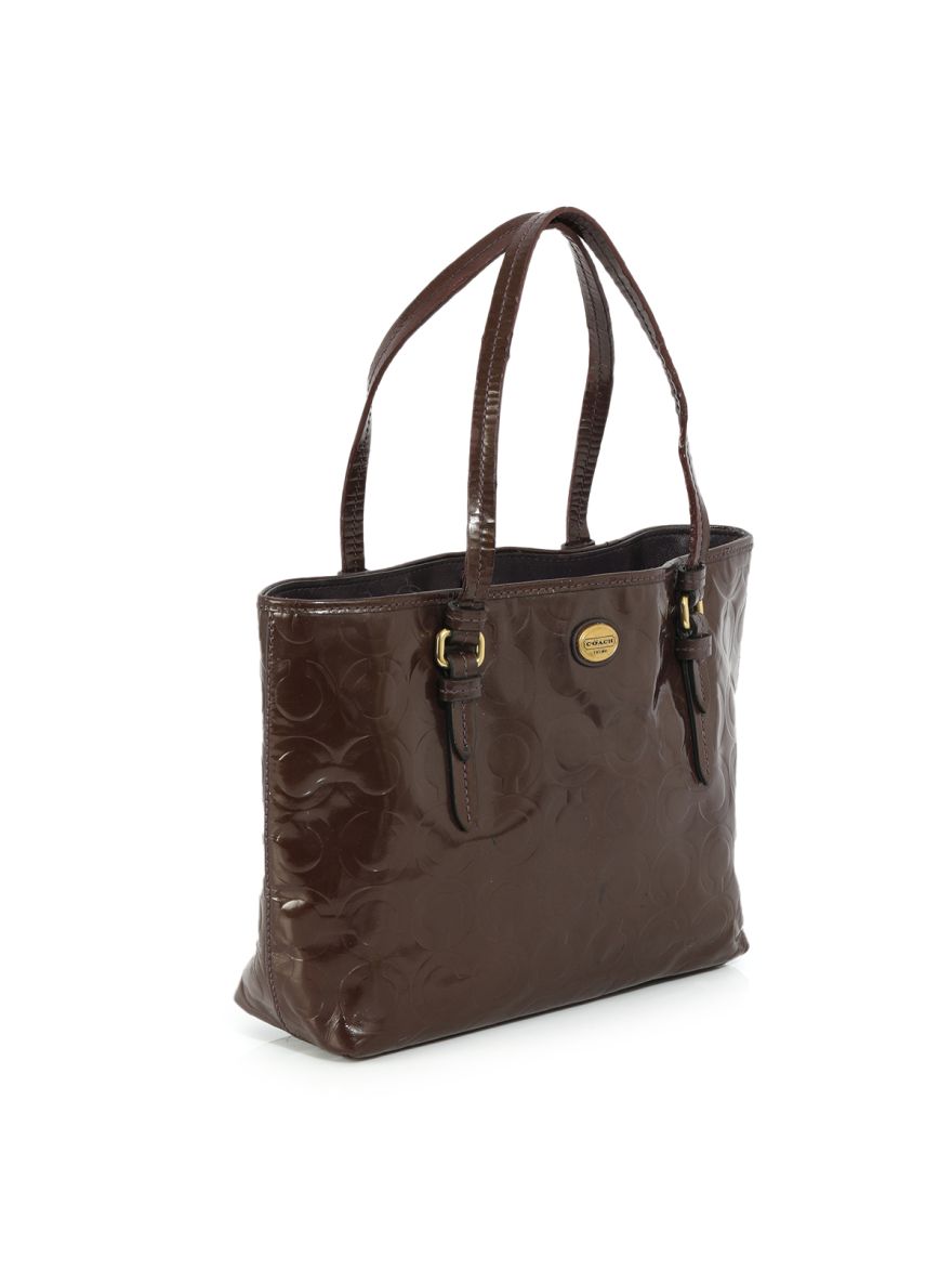 Brown Peyton Op Art Mini Tote