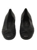 Black Leather Ballerina/Size-9D