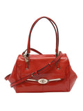 Orange Patent Leather Shoulder Bag with Strap