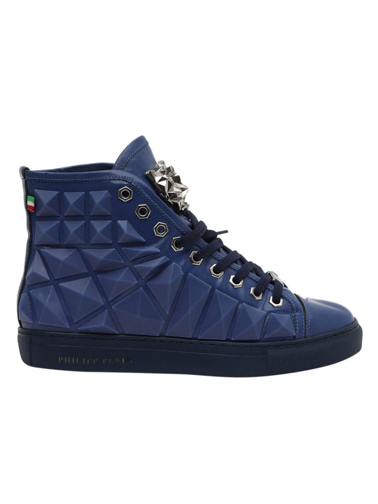 Philipp Plein Panther Motif Blue Men's Sneakers /Size-38 EUR